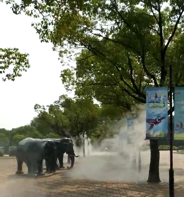 上海野生动物园-喷雾降温