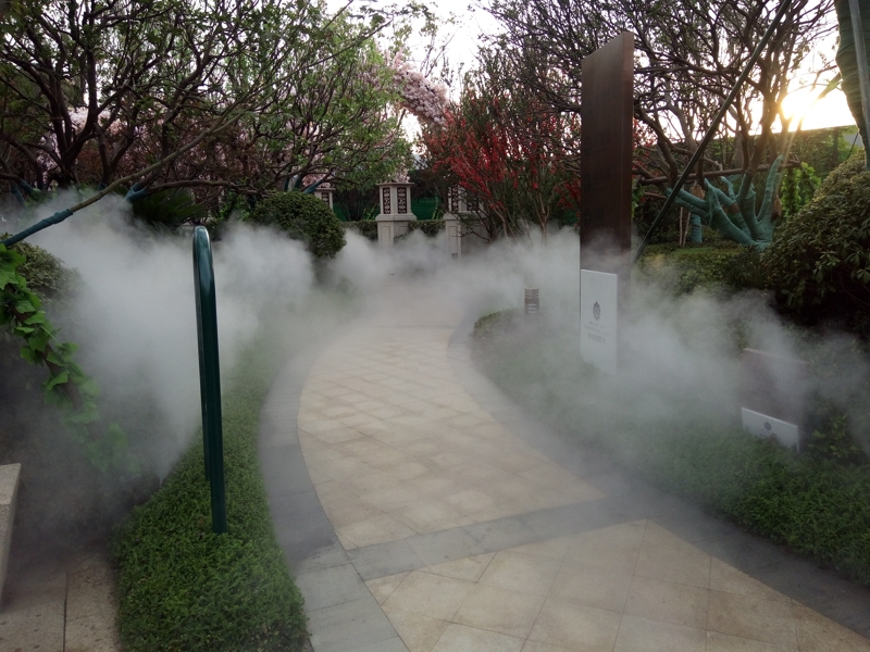 青浦城中花园-景观造雾