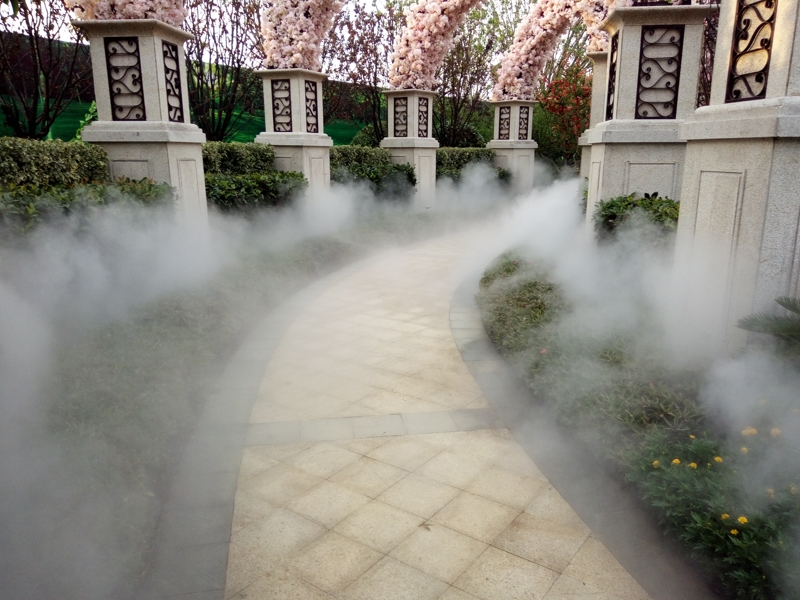 青浦城中花园-景观造雾